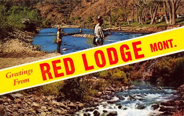 Red Lodge Montana Greetings From Red Lodge, Chrome, Vintage Postcard U20562