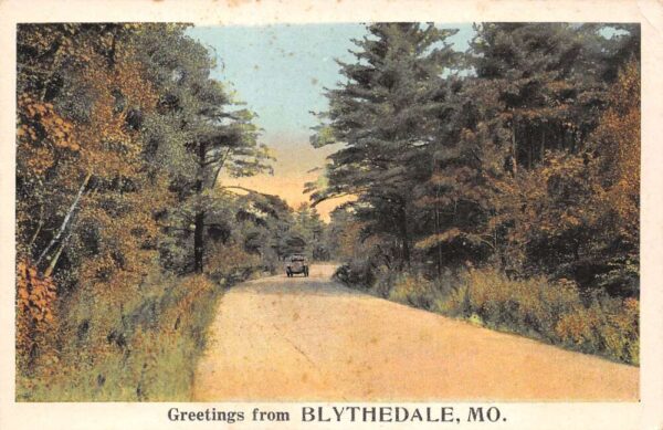Blythedale Missouri Greetings From Blythedale, White Border, Vintage PC U20575