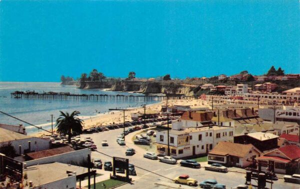Capitola California Birds Eye View Towards Beach Vintage Postcard AA87497