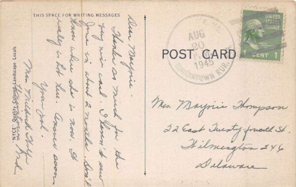 Uniontown Maryland Greetings Farming Scene Loading Hay Postcard AA87506 - Image 2