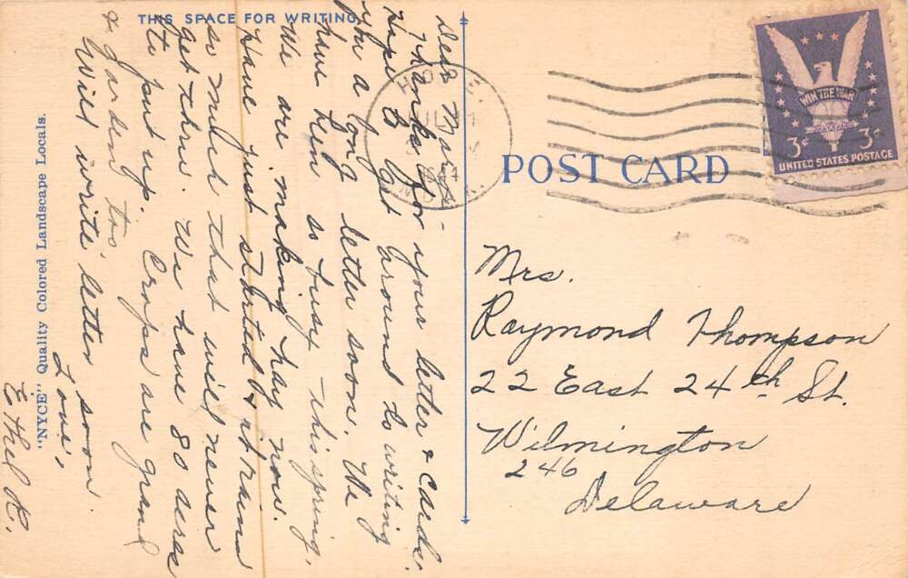 Hope North Dakota Greetings Farming Scene Loading Hay Postcard AA87507 - Image 2