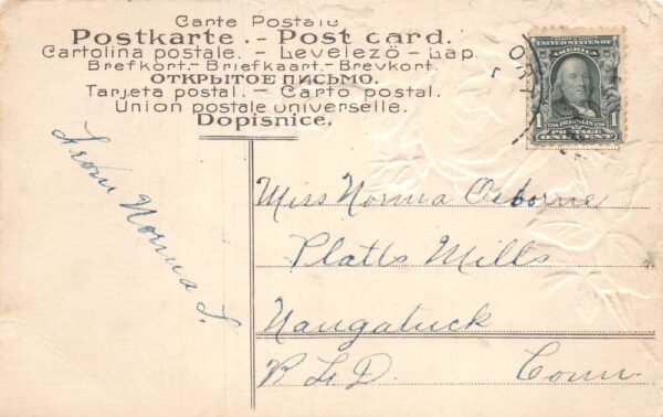 Bloomsburg Montana Greetings Roses Glitter Postcard AA87517 - Image 2