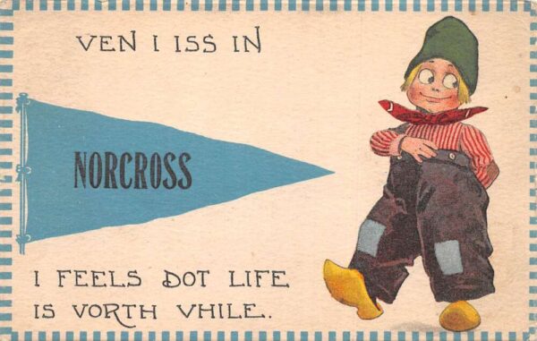Norcross Minnesota Greetings Dutch Boy Vintage Postcard AA87521