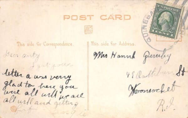 Quinebaugh Connecticut Greetings Scenic View Vintage Postcard AA87529 - Image 2