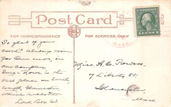 Rowe Massachusetts Greetings Pennant Flag Scenic View Postcard AA87530 - Image 2