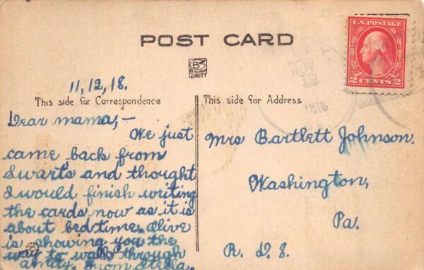 Amity Pennsylvania Greetings Pennant Flag Dutch Boy Postcard AA87535 - Image 2