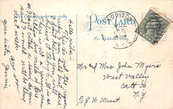 Nelson Pennsylvania Greetings Pennant Flag Vintage Postcard AA87536 - Image 2