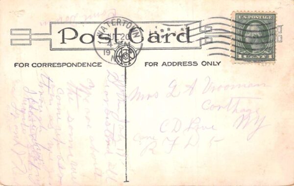 Burrs Mills New Jersey Greetings Pennant Flag Scenic View Postcard AA87543 - Image 2