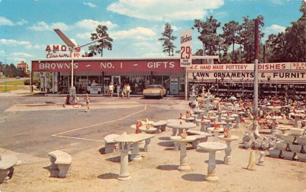 Rocky Mount North Carolina Browns No1 Gifts Gas Station Postcard AA101098