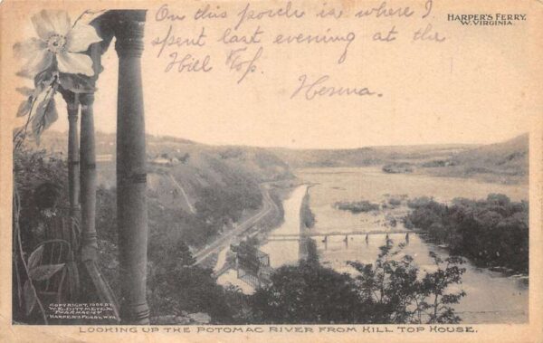 Harpers Ferry West Virginia View from Hill Top House Vintage Postcard AA101106
