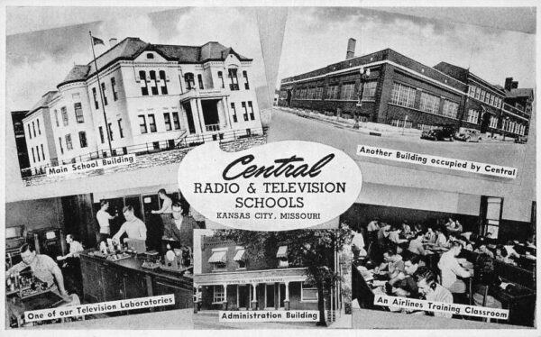 Kansas City Missouri Central Radio and Television Schools Postcard AA101109