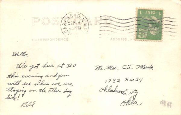 Carlsbad New Mexico Lakeview Courts Motorboat Real Photo Postcard AA101110 - Image 2