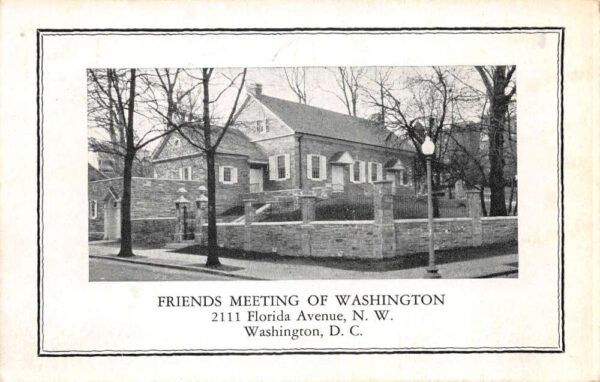 Washington DC Friends Meeting of Washington Vintage Postcard AA101113