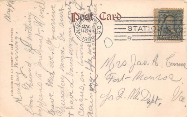 Washington DC Eckington Presbyterian Church Vintage Postcard AA101115 - Image 2