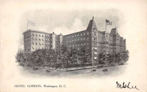 Washington DC Hotel Gordon Private Mail Vintage Postcard AA101222