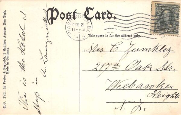 Washington DC Shoreham Hotel Vintage Postcard AA101223 - Image 2