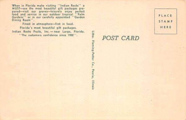 Largo Florida Indian Rocks Fruit Co Birds Eye View Vintage Postcard AA101244 - Image 2