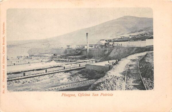 Pisagua Chile Oficina San Patricio Nitrate Mine Vintage Postcard AA101253