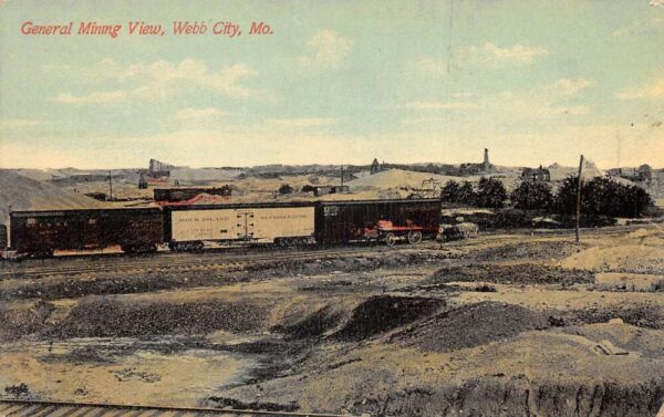 Webb City Missouri General Mining View Railroad Vintage Postcard AA101256