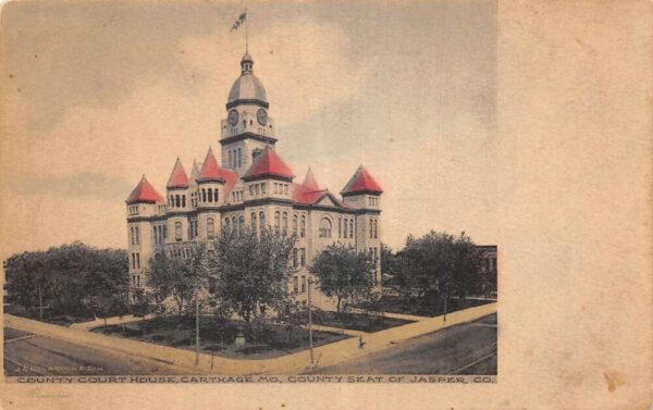 Carthage Missouri Court House Vintage Postcard AA101259