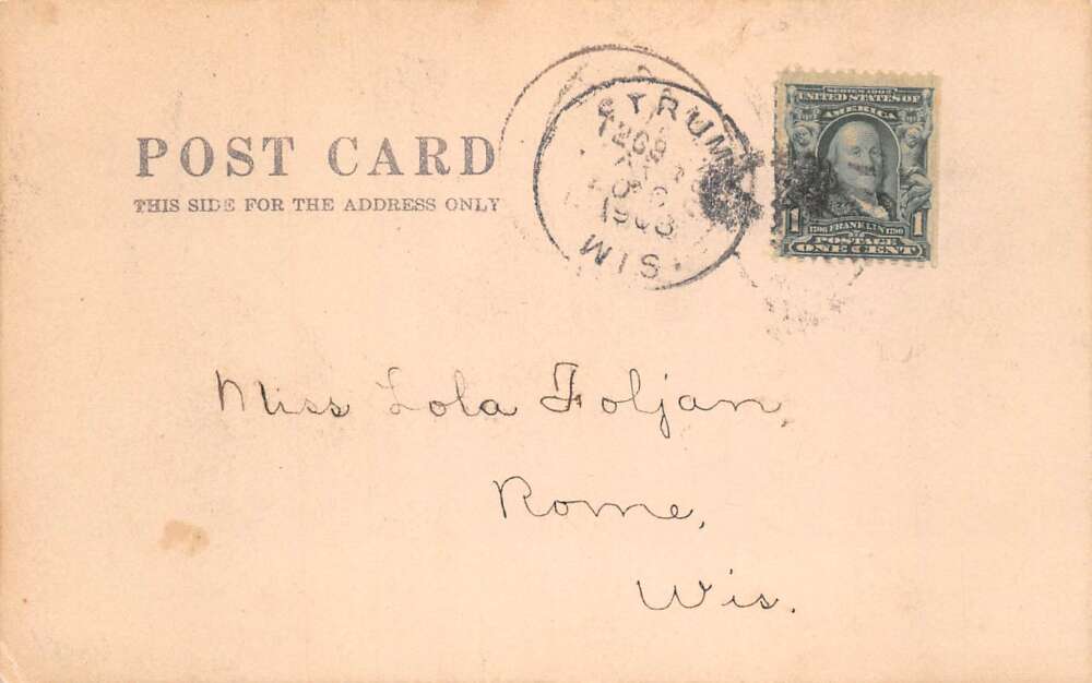 Strum Wisconsin JM Olson Residence Real Photo Vintage Postcard AA101261 - Image 2