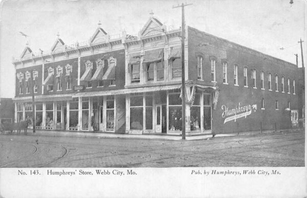 Webb City Missouri Humphrey's Store Vintage Postcard AA101263