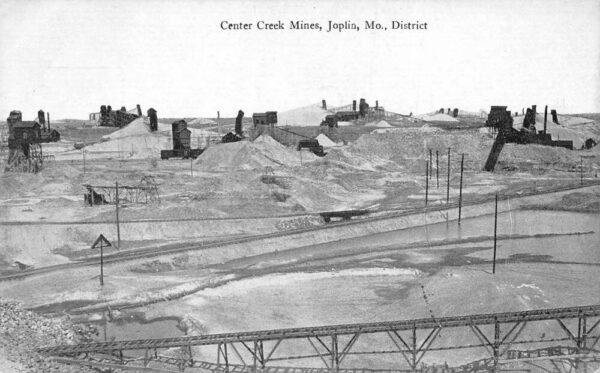 Joplin Missouri Center Creek Mines Birds Eye View Vintage Postcard AA101267