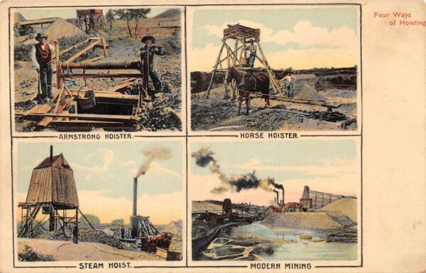 Joplin Missouri Mining Scene Hoisting Multiview Vintage Postcard AA101271