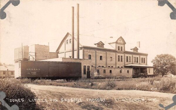 Fort Atkinson Missouri Jones Little Pig Sausage Factory Real Photo PC AA101273