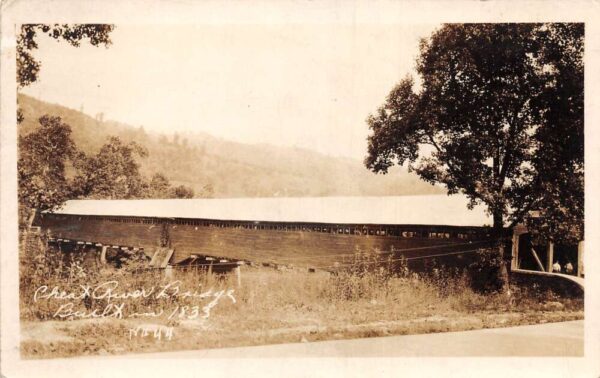 Rowlesburg West Virginia Cheat River Covered Bridge Real Photo PC AA101287
