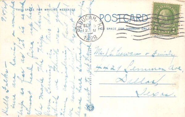 Paducah Kentucky Moonlight on Ohio River Vintage Postcard AA101454 - Image 2