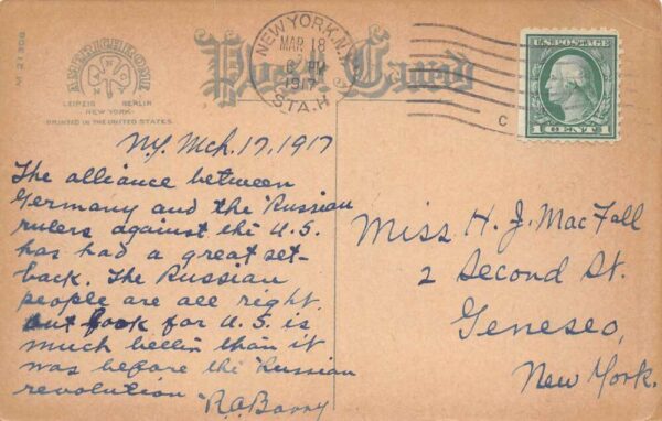New York City Union Theological Seminary Thompson Bldg Postcard AA101459 - Image 2