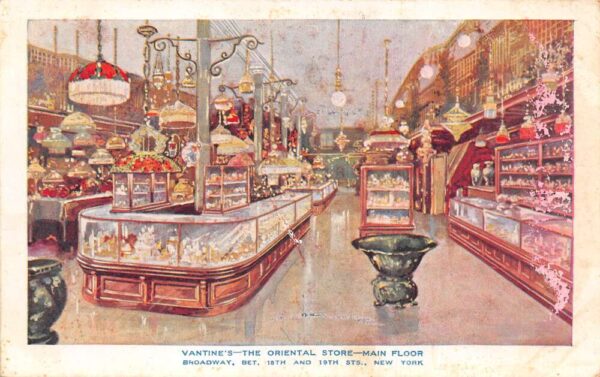 New York City Vantine's Oriental Store Main Floor Vintage Postcard AA101462
