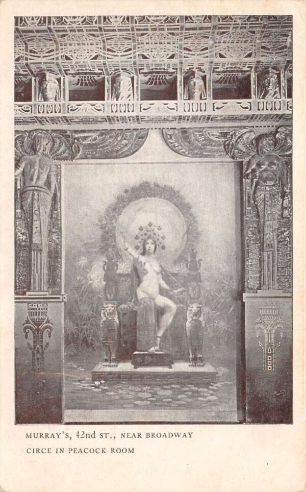 New York City Murray's Gentlemans cafe Peacock Room Circe Mural PC AA101465