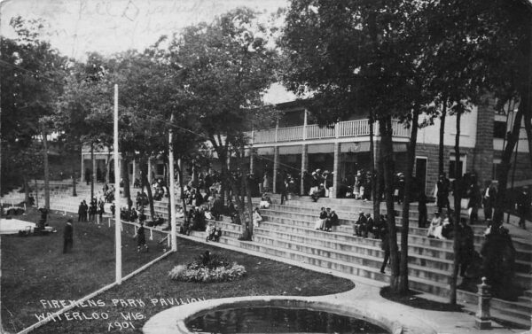 Waterloo West Virginia Firemens Park Pavilion Real Photo Postcard AA101488