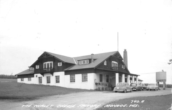 Monroe Wisconsin Chalet Cheese Factory Real Photo Vintage Postcard AA101491
