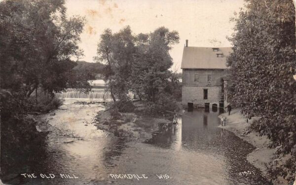 Rockdale Wisconsin The Old Mill Real Photo Vintage Postcard AA101499