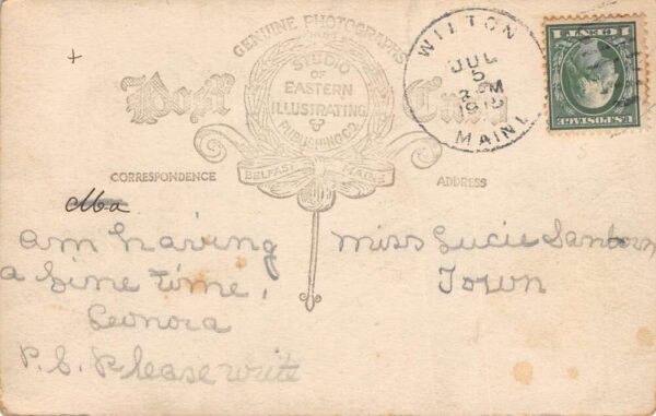 Wilton Maine Blue Mountain Camps, Real Photo, Vintage Postcard U23164 - Image 2