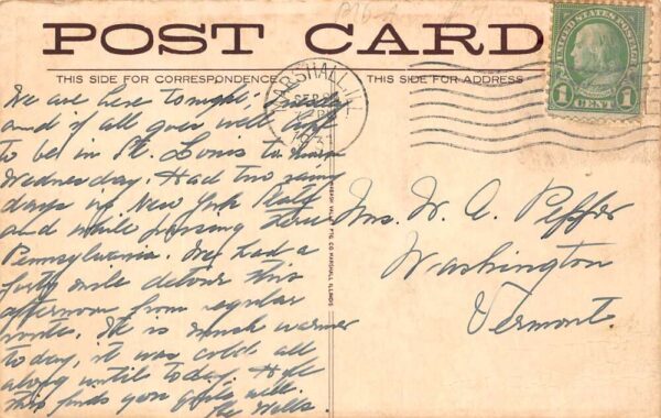 Marshall Illinois National-Dixie Hotel, B/W Lithograph, Vintage Postcard U23190 - Image 2
