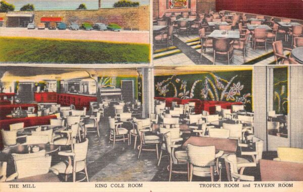 Springfield Illinois The Mill Restaurant, Multi-View Linen, Vintage PC U23193