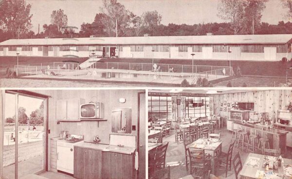 Cromwell Indiana Wawasee Plaza Restaurant & Motel, Vintage Postcard U23197
