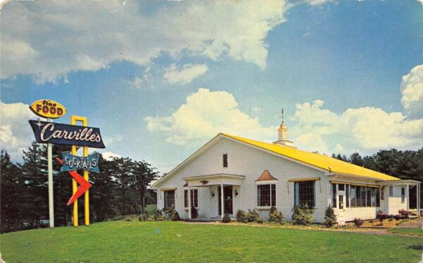 Wilson Connecticut Carville's Restaurant, Photochrome, Vintage Postcard U23230