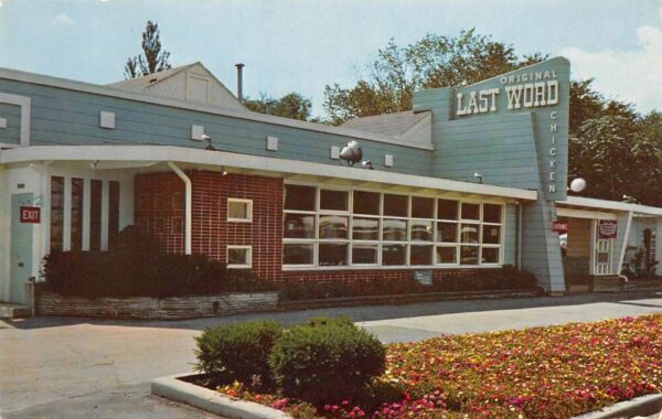 Downers Grove Illinois The Last Word Restaurant, Photochrome, Vintage PC U23237
