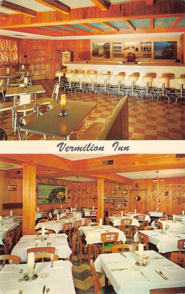 Utica Illinois The Vermillion Inn, Multi-View Chrome, Vintage Postcard U23241