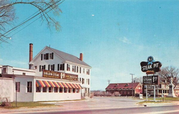 West Scarborough Maine A-1 Steak Pit Restaurant, Photochrome, Vintage PC U23243