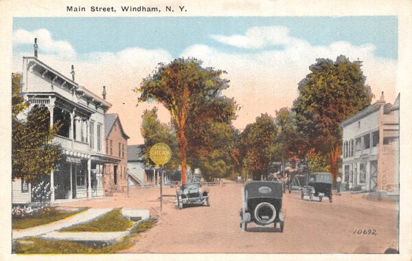 Windham New York Main Street, Ice Cream & Soda Shop, Vintage Postcard U23261