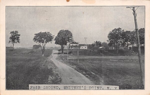 Whitney's Point New York Fair Ground, B/W Lithograph, Vintage Postcard U23268