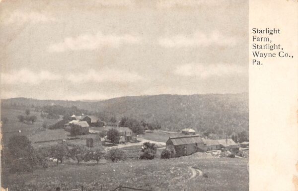 Starlight Pennsylvania Starlight Farm, Undivided Back, Vintage Postcard U23298