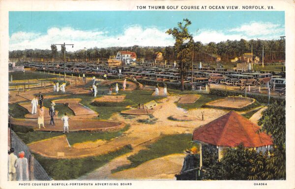 Norfolk Virginia Tom Thumb Golf Course At Ocean View, Vintage Postcard U23299