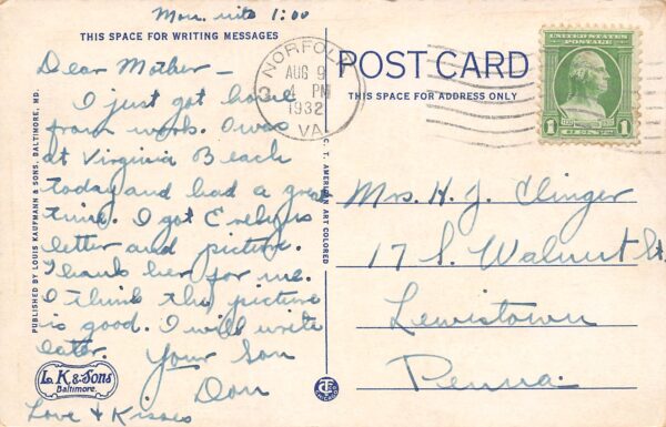 Norfolk Virginia Tom Thumb Golf Course At Ocean View, Vintage Postcard U23299 - Image 2